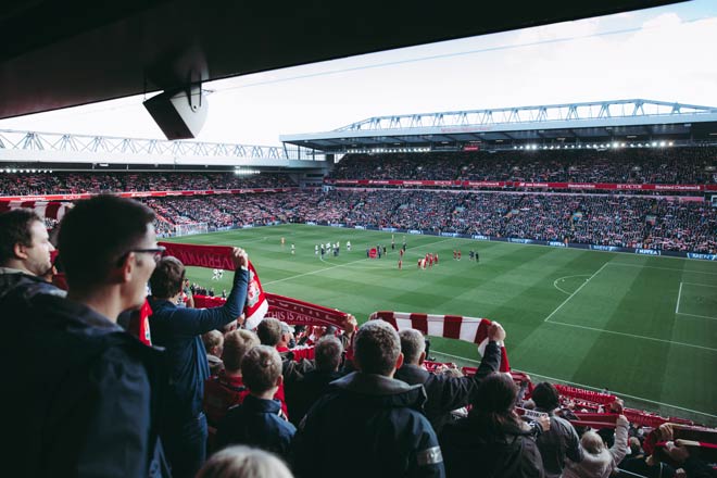 Watching a match at Liverpool FC's Anfield stadium