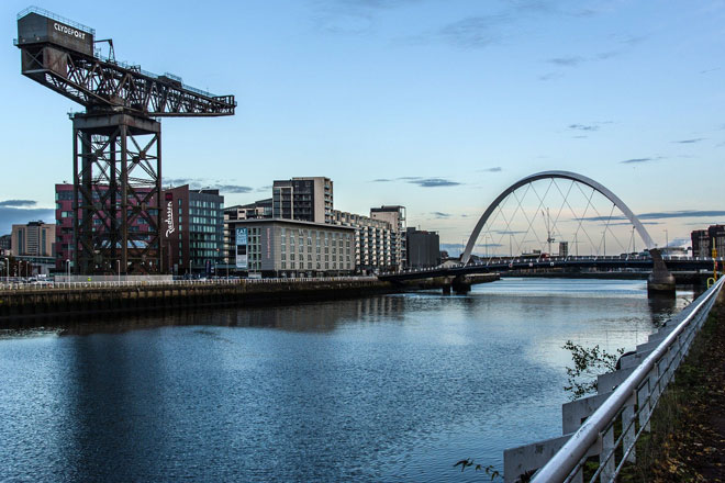 The river Clyde in Glasgow. The G51 area which runs along the southside of the river is one of the best areas for buy to let in Glasgow. Image by Julia Schwab from Pixabay. 